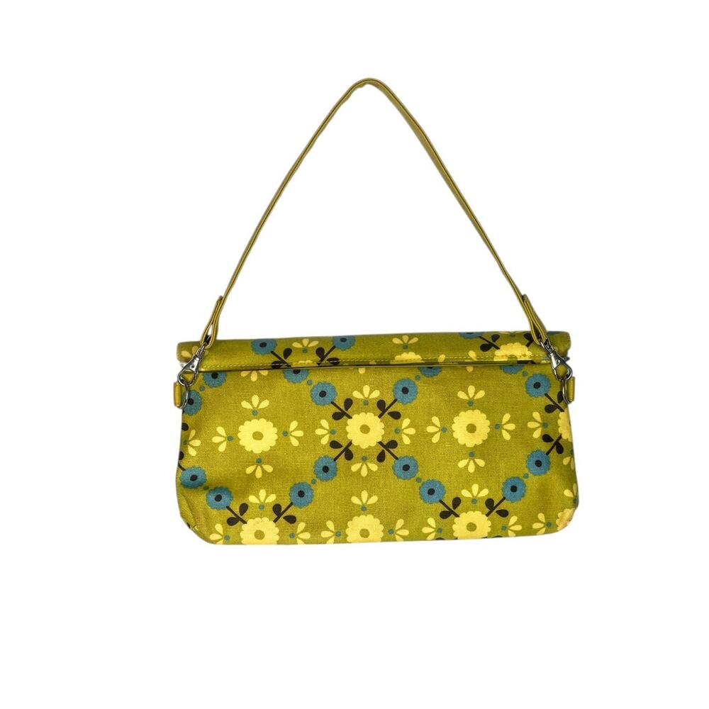 Petunia Pickle Bottom Clutch Lime Floral Handbag Purse - Picture 2 of 7
